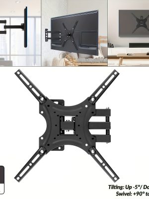Универсална TV стойка за стена – 14–55″ LED/LCD/извити екрани, VESA 400×400, до 25 kg