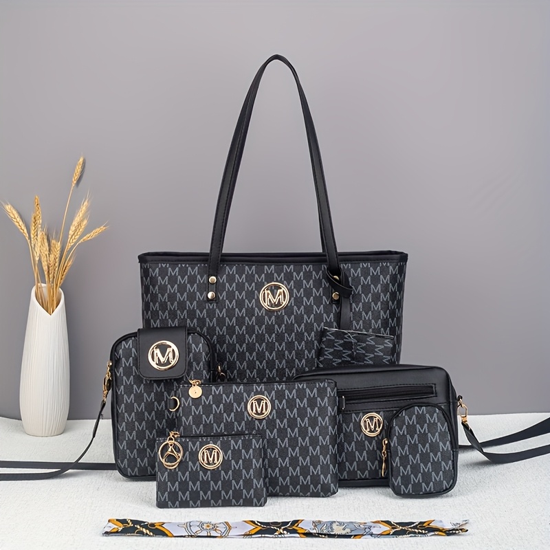 Комплект дамски чанти 7 части – тоут, раница, crossbody и аксесоари - Image 2
