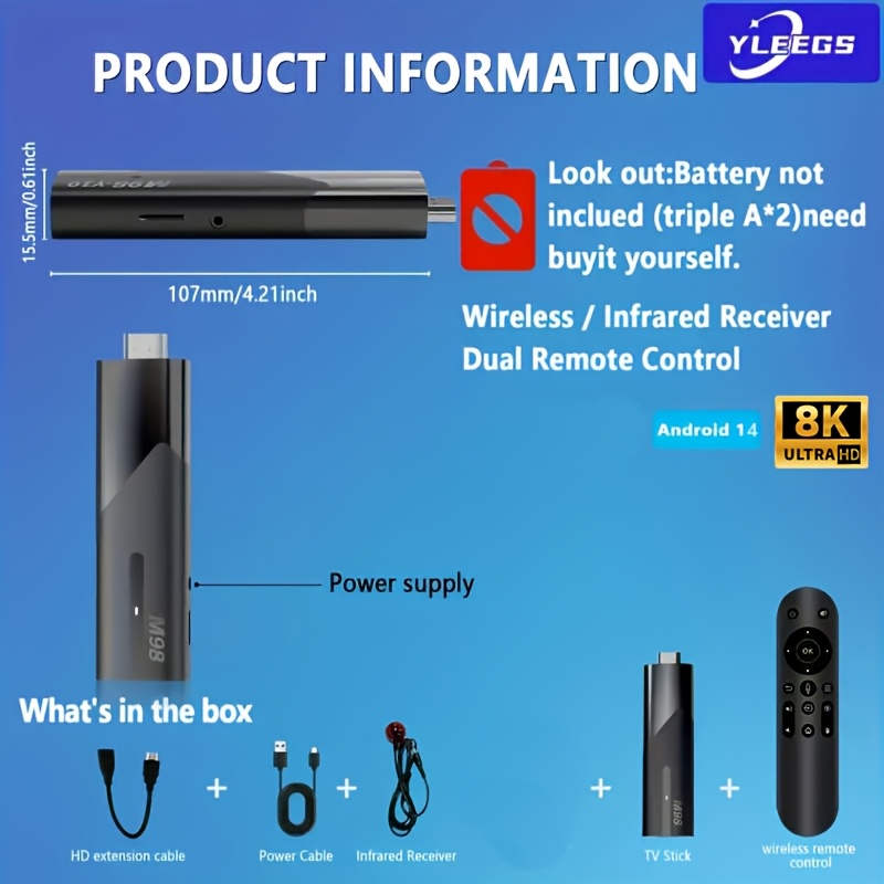 Android 14 Smart TV Box – 4GB RAM + 32GB, 8K поддръжка, AI гласов контрол и Dual WiFi - Image 2