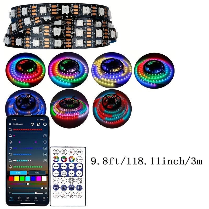 RGB LED лента с USB захранване – управление чрез приложение, музикална синхронизация и таймер - Image 7