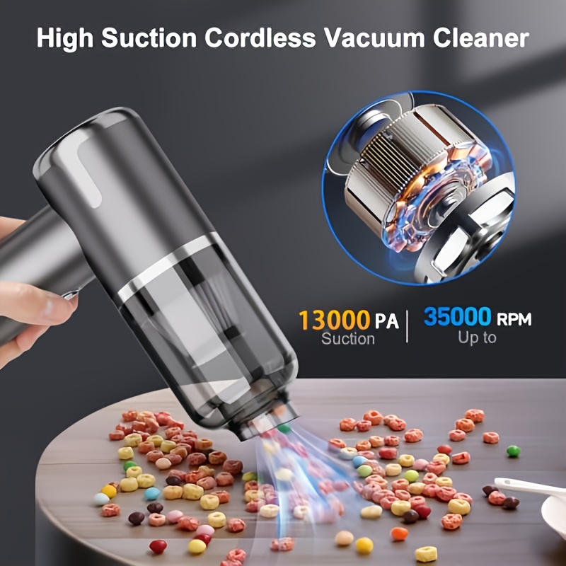 Прахосмукачка за кола CENRR - 13000Pa мощност с 80W мотор и компактен дизайн - Image 5