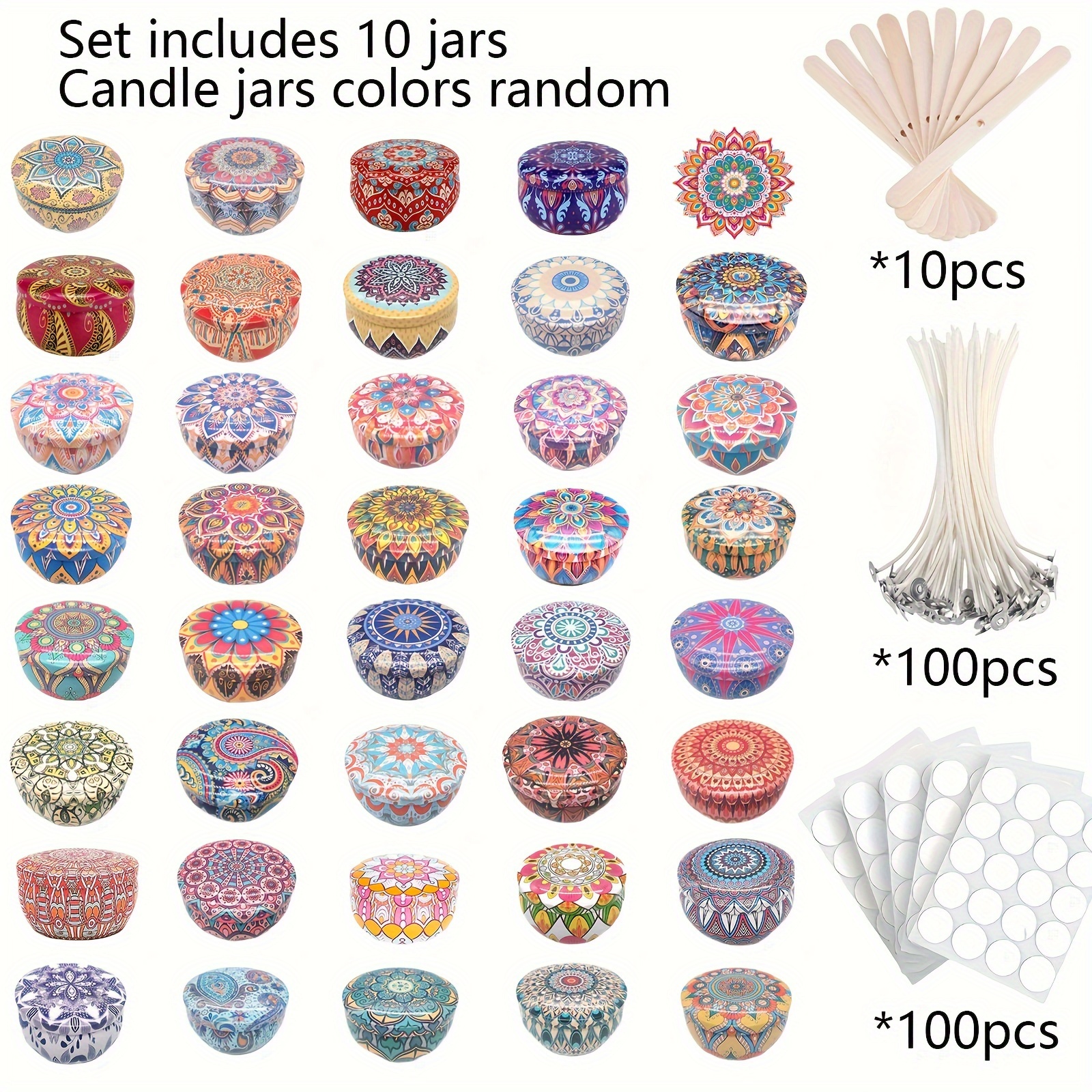 Комплект за свещи Blingfun 220 части – DIY комплект с бурканчета - Image 11