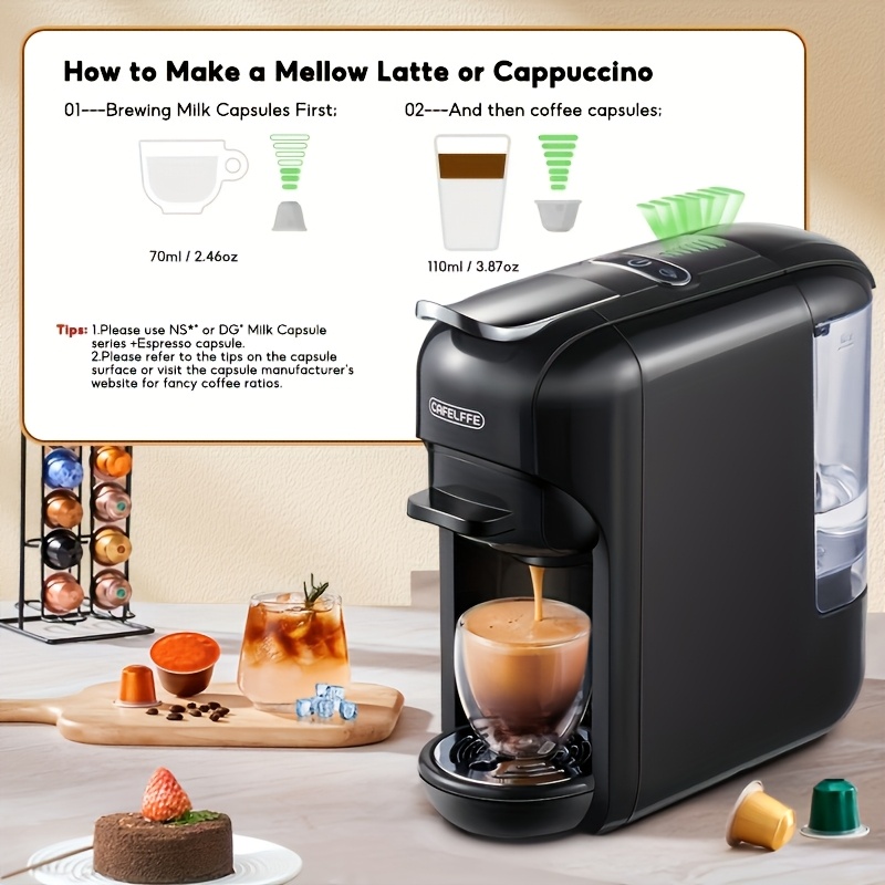 5‑в‑1 мултифункционална кафемашина – съвместима с NES, DG, K‑CUP, ESEpod капсули - Image 9