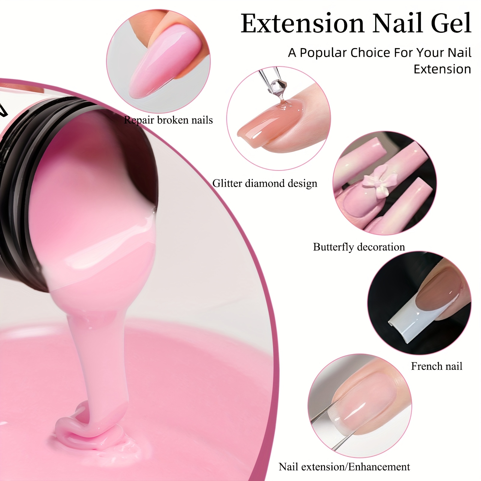Гел за изграждане на нокти 150G – 3 в 1 builder gel за удължаване - Image 4