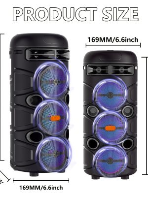 Безжичен говорител XMEBXPK 5.3 – TWS свързване, 2400mAh батерия, USB/AUX/FM, мощност 4–14W