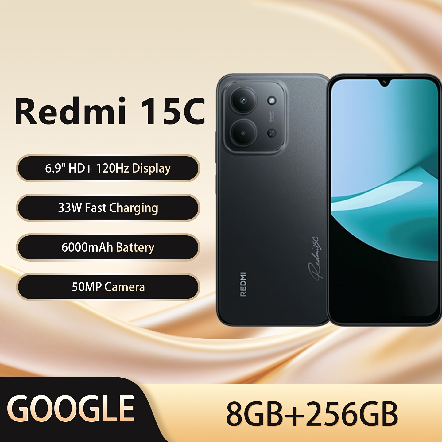 XIAOMI Redmi 15C - 4+256GB, 6.9" HD+ 120Hz дисплей, 50MP камера, 6000mAh батерия, осемядрен процесор, 33W бързо зареждане - Image 11