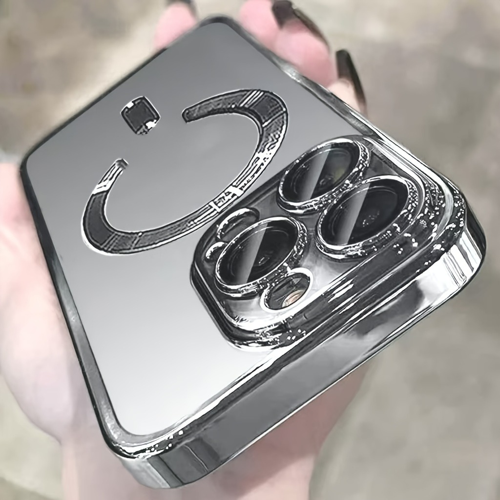 Луксозен TPU кейс за iPhone – Магнитен безжичен заряд, удароустойчив, прозрачен - Image 10