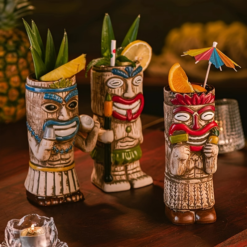 Чаша за коктейли Tiki – хавайски стил за бар и домашна употреба - Image 2