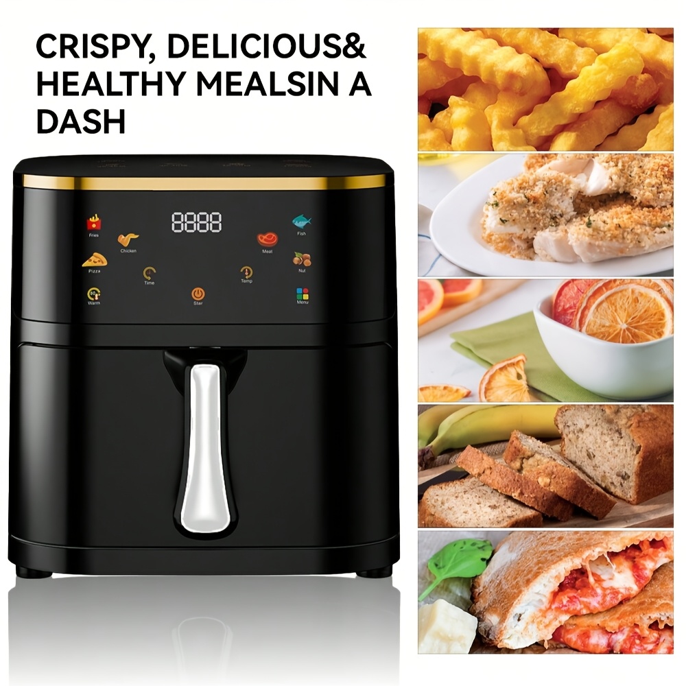 Air fryer FEIZSMILE 8L 1400W - дигитален фритюрник 6 в 1 от неръждаема стомана