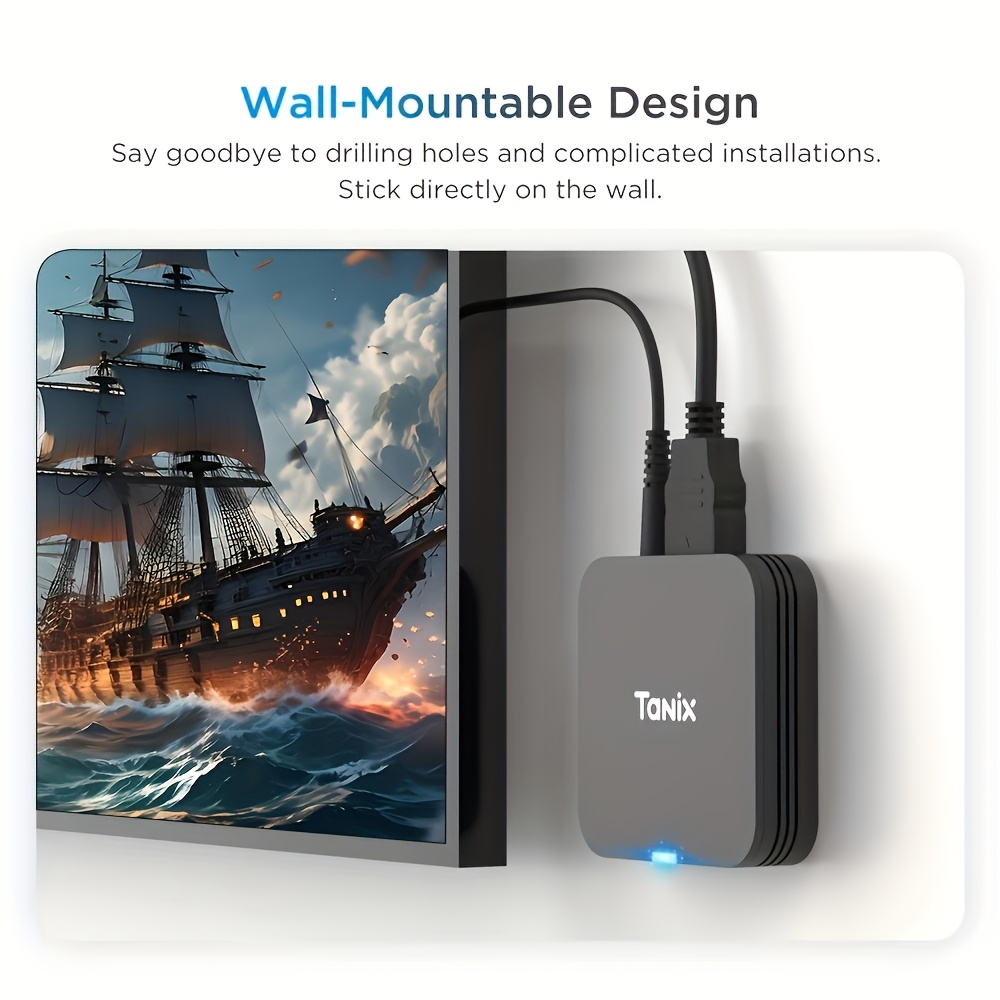 TUOGTCI Android Мини ТВ Бокс – H313 Quad‑Core, Android 10.0, 4K 60FPS, компактен дизайн - Image 7
