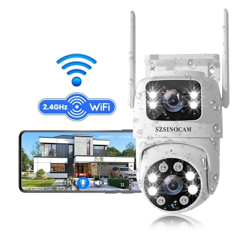 Смарт Камера за Външно Наблюдение - IP66, AI Технология, Двойна Леща, Двупосочно Аудио