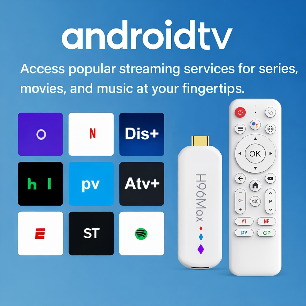 H96 Max 2026 Android 14 TV Stick – 4K Ultra HD, AI гласов контрол, Wi‑Fi 6 и 3D поддръжка - Image 9