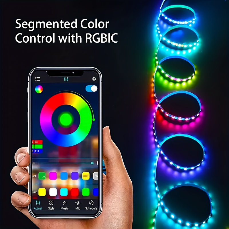 RGB LED лента с USB захранване – управление чрез приложение, музикална синхронизация и таймер - Image 13