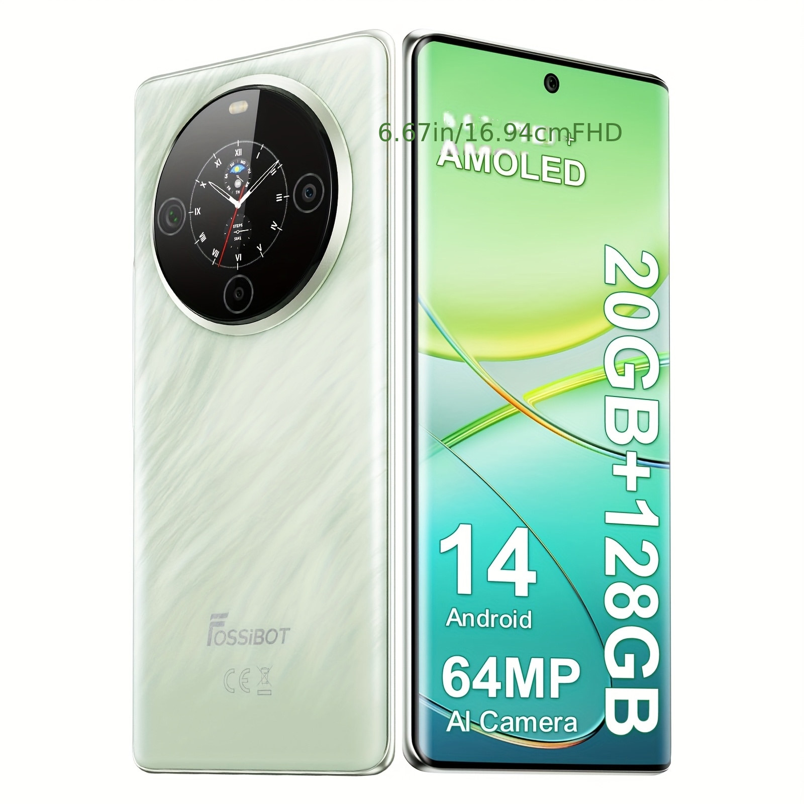 FOSSiBOT S3 Pro 2025 Android смартфон - 6.67" AMOLED + 1.09" вторичен дисплей, 20GB RAM, 128GB/1TB памет, 64MP AI камера, 5000mAh батерия - Image 3