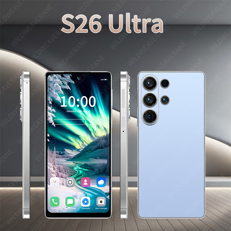 Android смартфон 2026 Глобална версия - 6+64GB, 6.8" HD екран, 5G, лицево отключване, калъф, защитно стъкло и слушалки, идеален подарък - Image 2