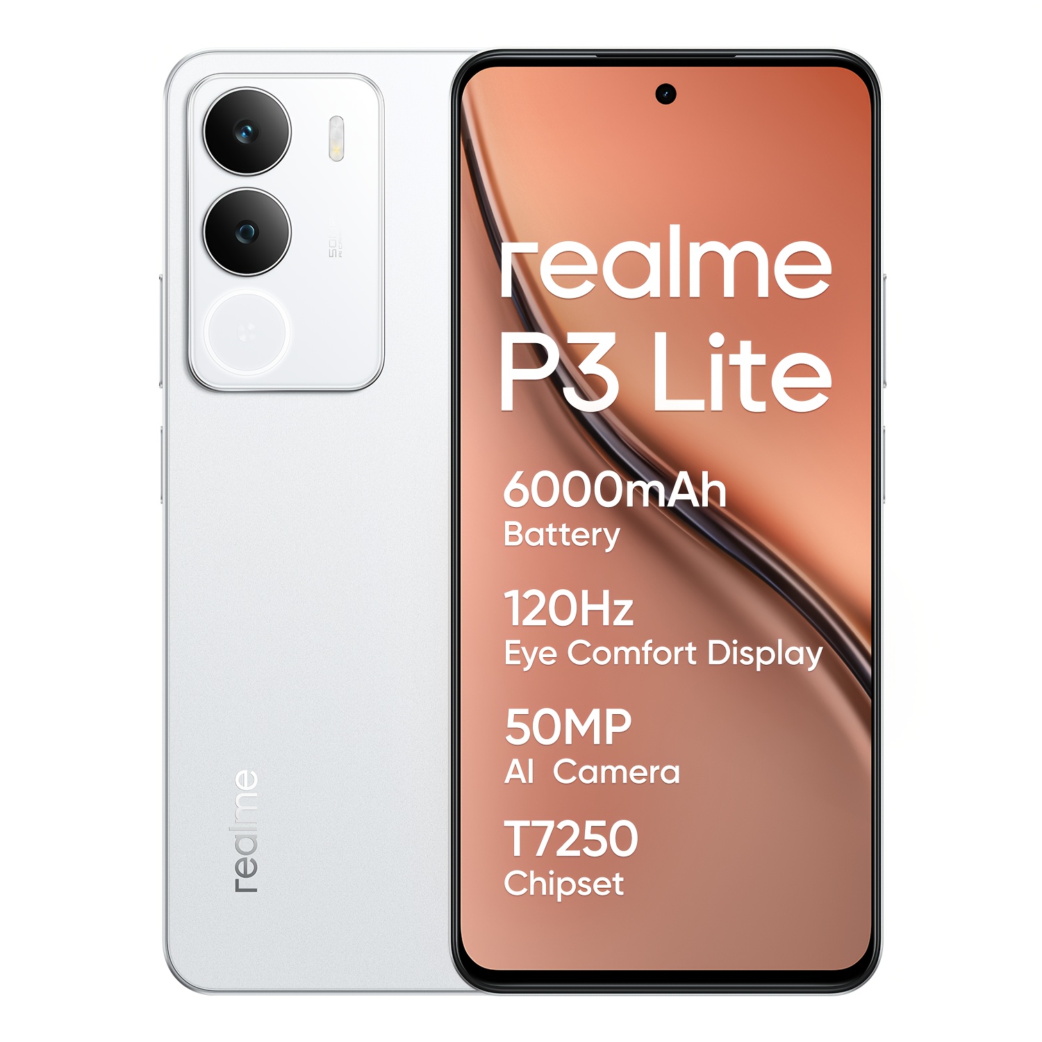 Realme P3 Lite 4G - отключен смартфон, 6GB+128GB / 8GB+256GB, 6.67'' LCD 120Hz, 50MP камера, 6000mAh батерия, Android 15 - Image 3