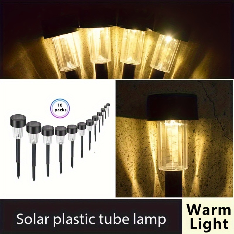 Соларни LED лампи 10 бр – градинско осветление за пътеки и двор - Image 8