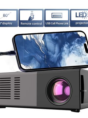 Преносим домашен кино проектор – съвместим с USB/SD/AV/HDTV, идеален за къмпинг и филми у дома