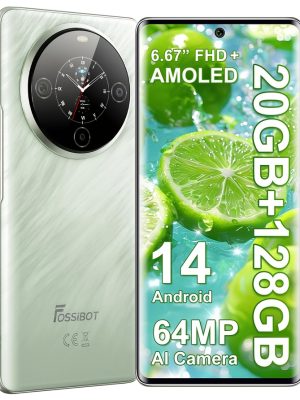 FOSSiBOT S3 Pro Mobile 2025 – Android 14, 6.67″ AMOLED + 1.09″ допълнителен дисплей, 20GB RAM, 128GB/1TB памет, 64MP AI камера, 5000mAh батерия