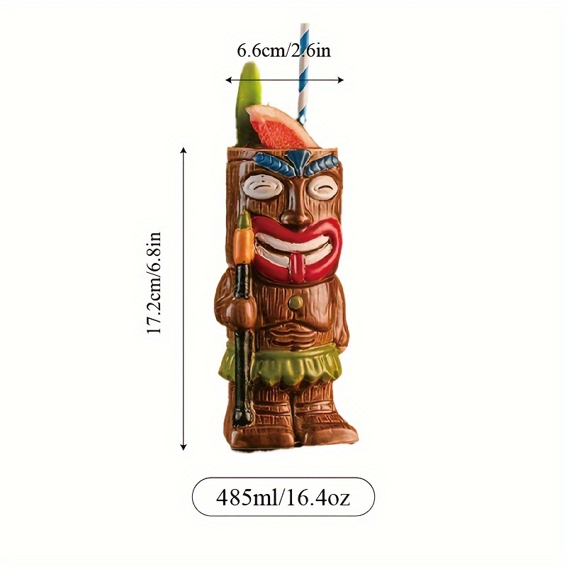 Чаша за коктейли Tiki – хавайски стил за бар и домашна употреба - Image 9