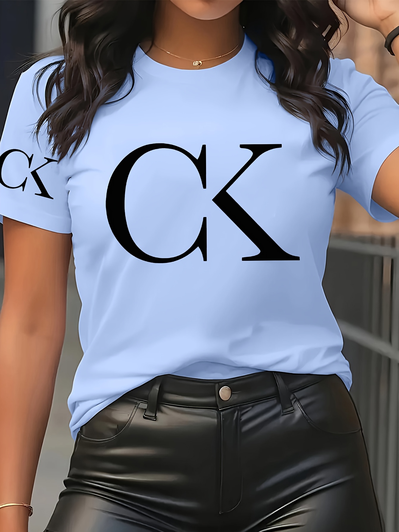 Стилна дамска тениска S–XXL – комфортна и еластична с графичен дизайн - Image 7