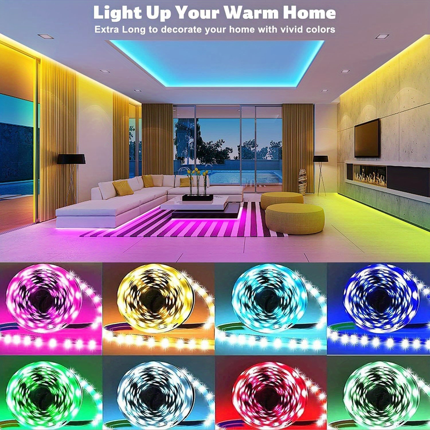 RGB LED ленти LTG‑GEE – управление с дистанционно и приложение, музикална синхронизация, USB захранване - Image 7