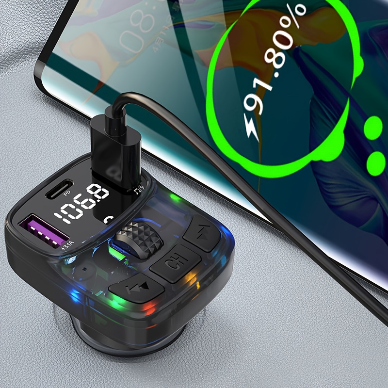 Безжично Зарядно BT5.3 за Smartphones – PD 15W, Авто Захранване, Hands-Free, USB-C - Image 3