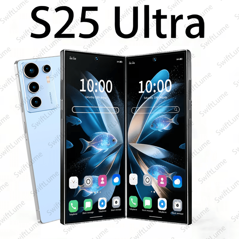 Android 2026 смартфон S25 UITRA - 6.8" HD дисплей, двойни HD камери, 6GB RAM + 64GB памет, стилус, калъф и слушалки, бързо зареждане - Image 4