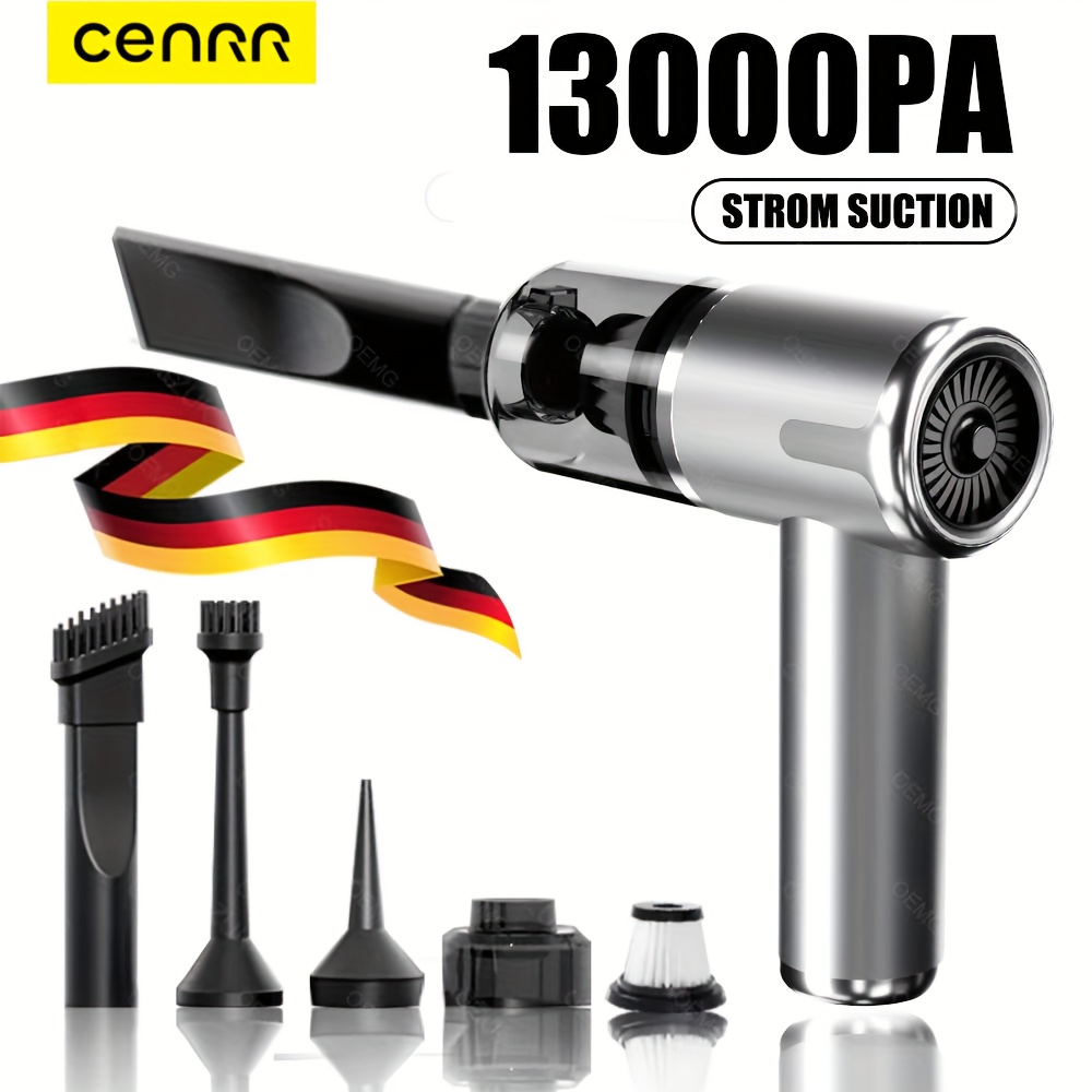 Прахосмукачка за кола CENRR - 13000Pa мощност с 80W мотор и компактен дизайн
