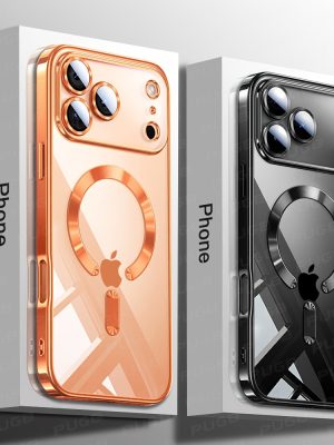 Прозрачен магнитен калъф за iPhone 11-17 Pro Max Air Plus – Защита на обектива, мек и здрав