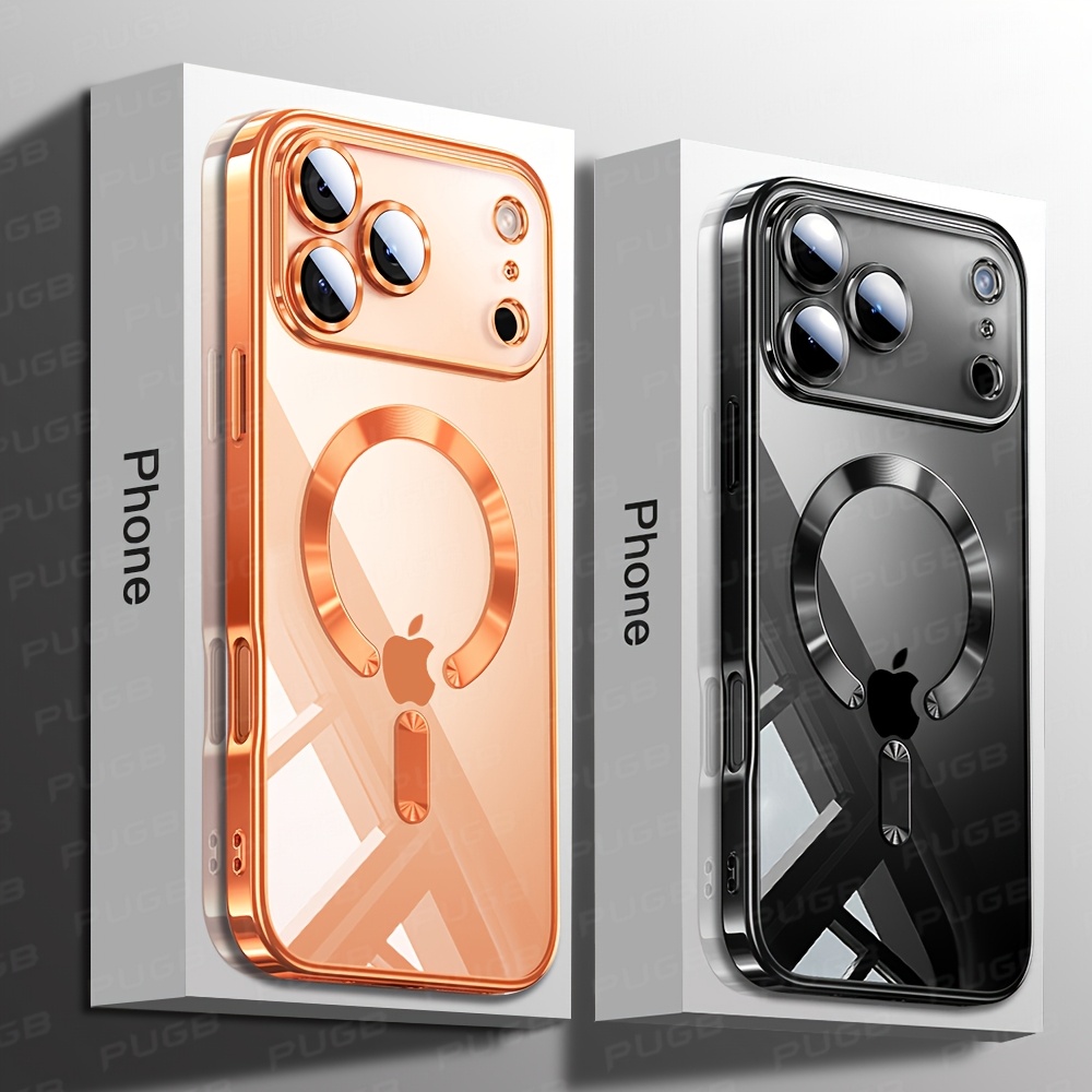 Прозрачен магнитен калъф за iPhone 11-17 Pro Max Air Plus – Защита на обектива, мек и здрав