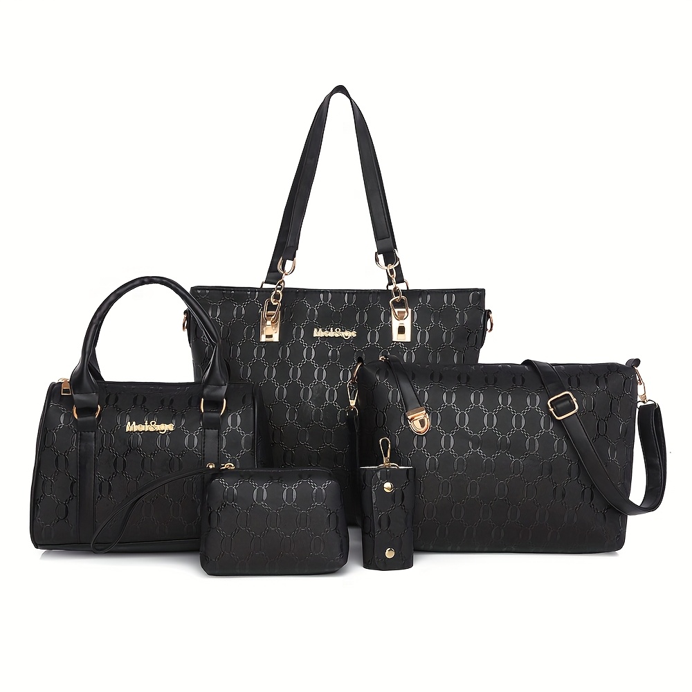 Комплект дамски чанти 5 части – чанта, раница, crossbody и портфейл - Image 10