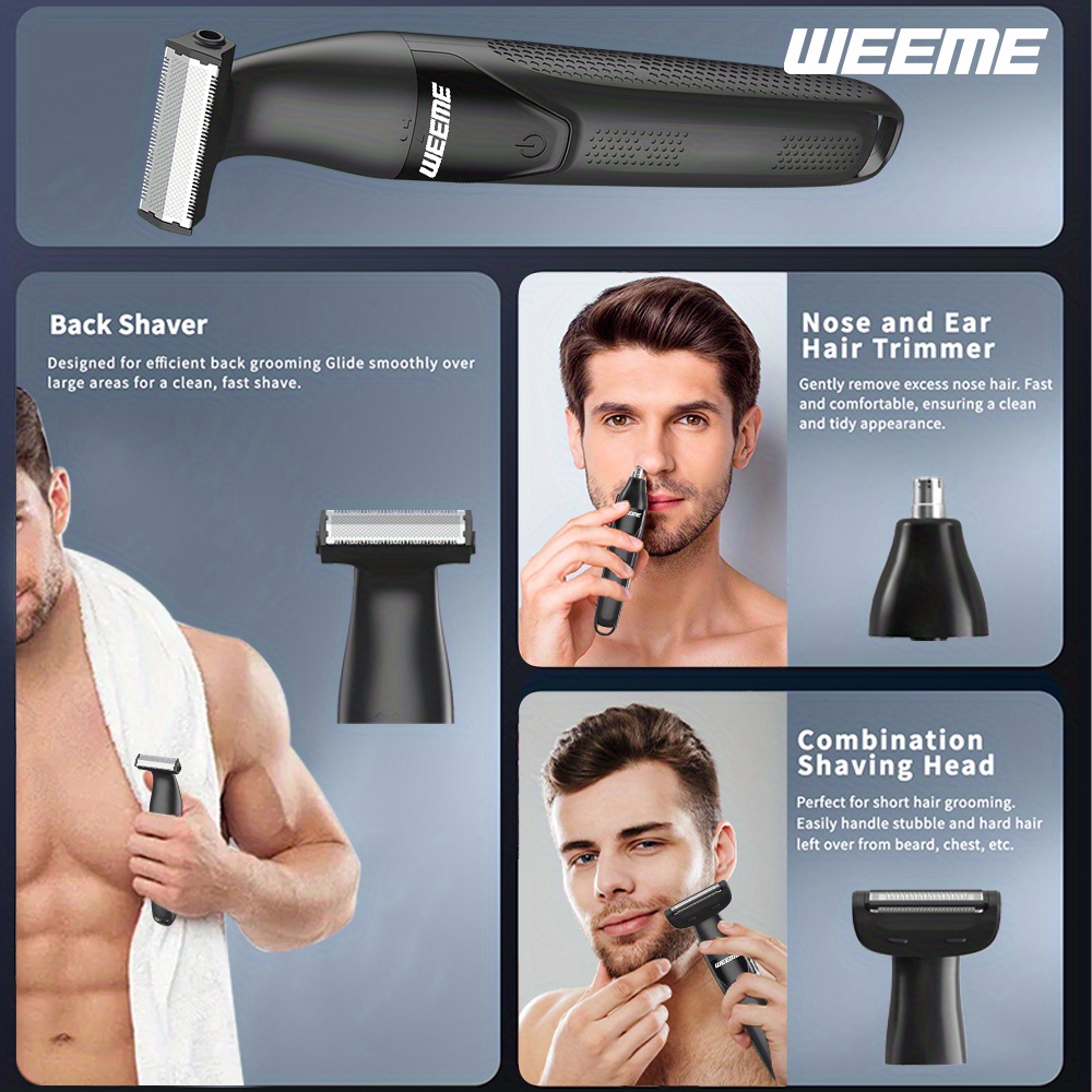 USB Зареждащ се Универсален Бръснар WEEME - За Подмишници, Крака, Ръце и Брада - Image 8