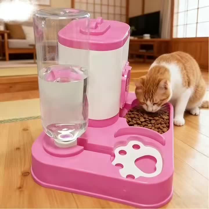 Хранилка за котки 2 в 1 – Автоматична купа за храна и вода, Лесна за почистване - Image 13