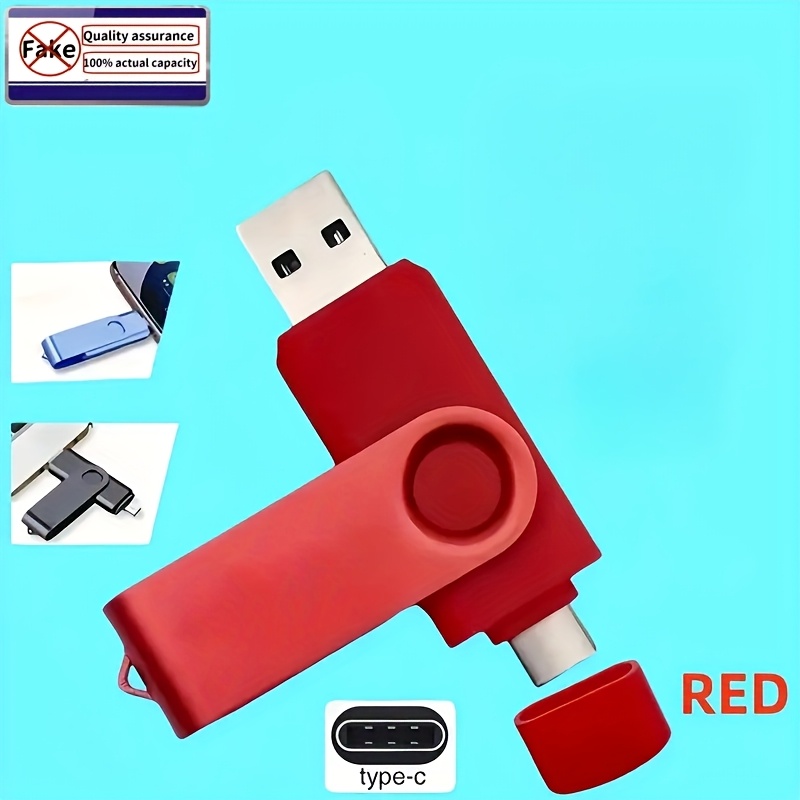 2‑в‑1 USB флаш памет Type‑C + USB 2.0 – 512MB до 128GB, за телефони, лаптопи и таблети - Image 7
