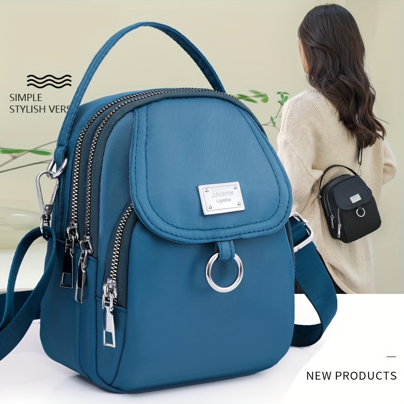 OGEHUAFEE дамска мини чанта през рамо – светлосиня нейлонова crossbody - Image 4