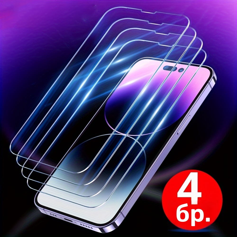 4 бр. HD закалено стъкло за iPhone 11–17 Pro/Pro Max/Plus – защитно стъклено фолио - Image 2