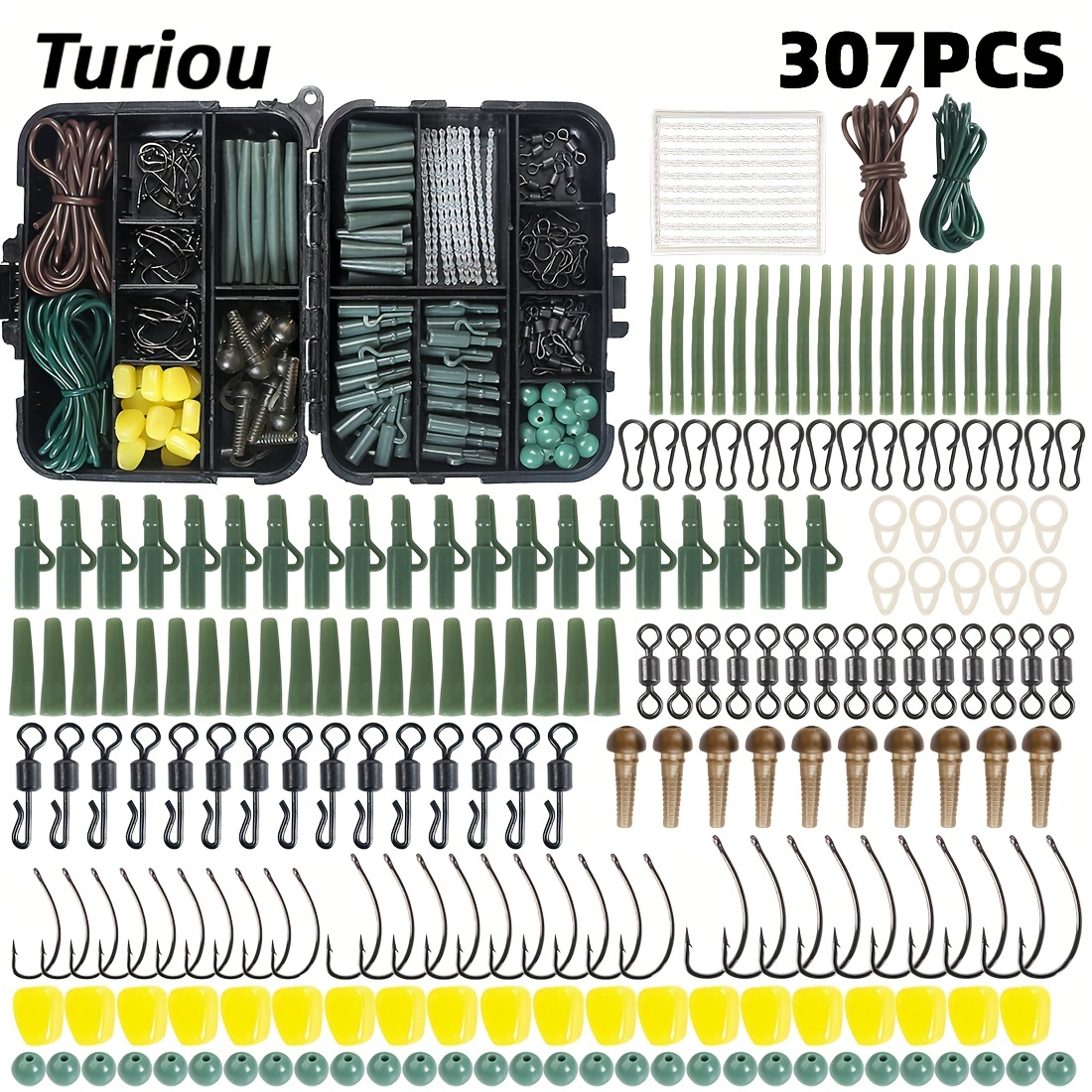 Комплект за шаранджийски риболов 307 части – Turiou аксесоари - Image 5