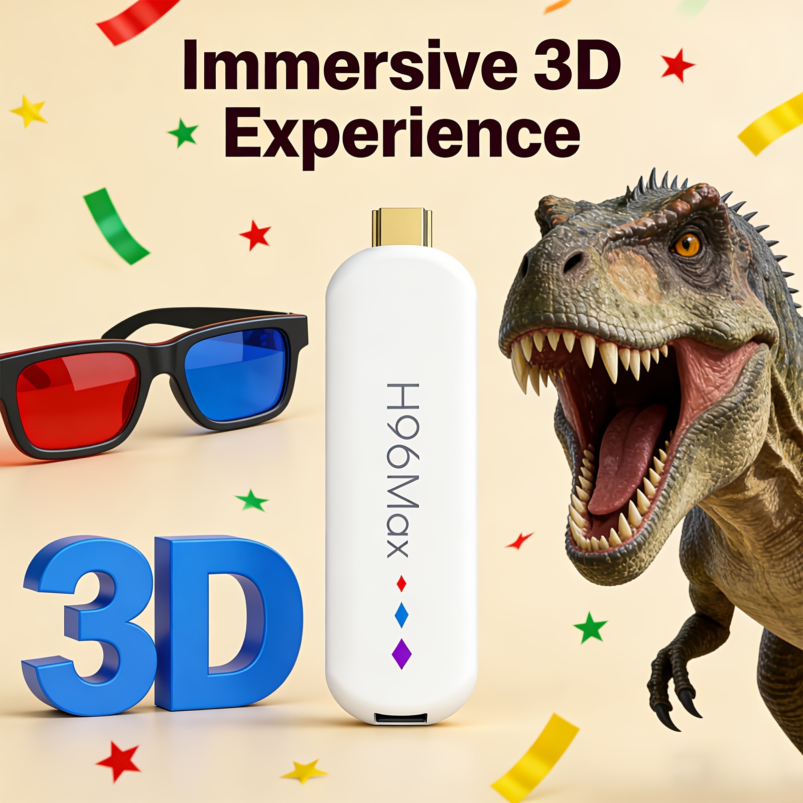 Smart TV Stick H96 MAX – Android 14, 4K Ultra HD, 3D поддръжка, Type‑C, бърз и компактен медиен плейър - Image 10