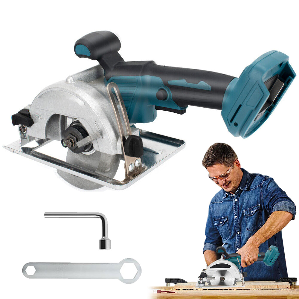 Преносим 125 мм електрически циркулярен трион с регулируем ъгъл 45° – Работен инструмент с гумена дръжка - Image 9