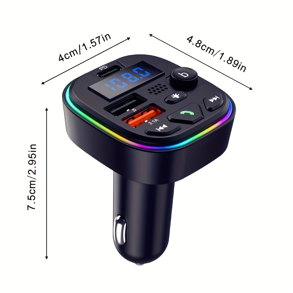 FM Трансмитер с Bluetooth и USB – Авто Зареждане за Телефон и Таблет + Свободни Ръце за Обаждания - Image 5