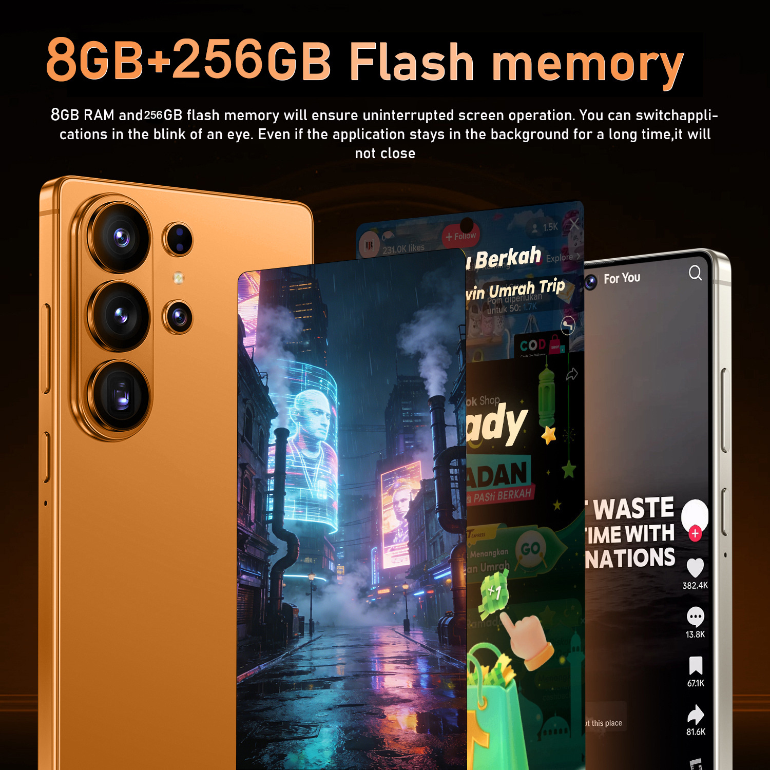 Професионален 5G мини смартфон - 6.8" дисплей, 8GB RAM + 256GB памет, Android 12, стилус E-Pen, 16MP камера, 4000mAh, двойна SIM - Image 4