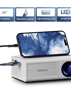 Мини проектор с LCD екран – 1080P качество, USB връзка, дистанционно управление и универсална съвместимост