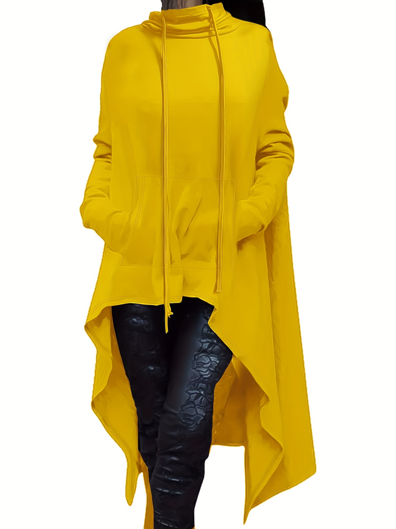 Oversize дамски суичър – топъл модел с дълъг ръкав и висока яка - Image 11
