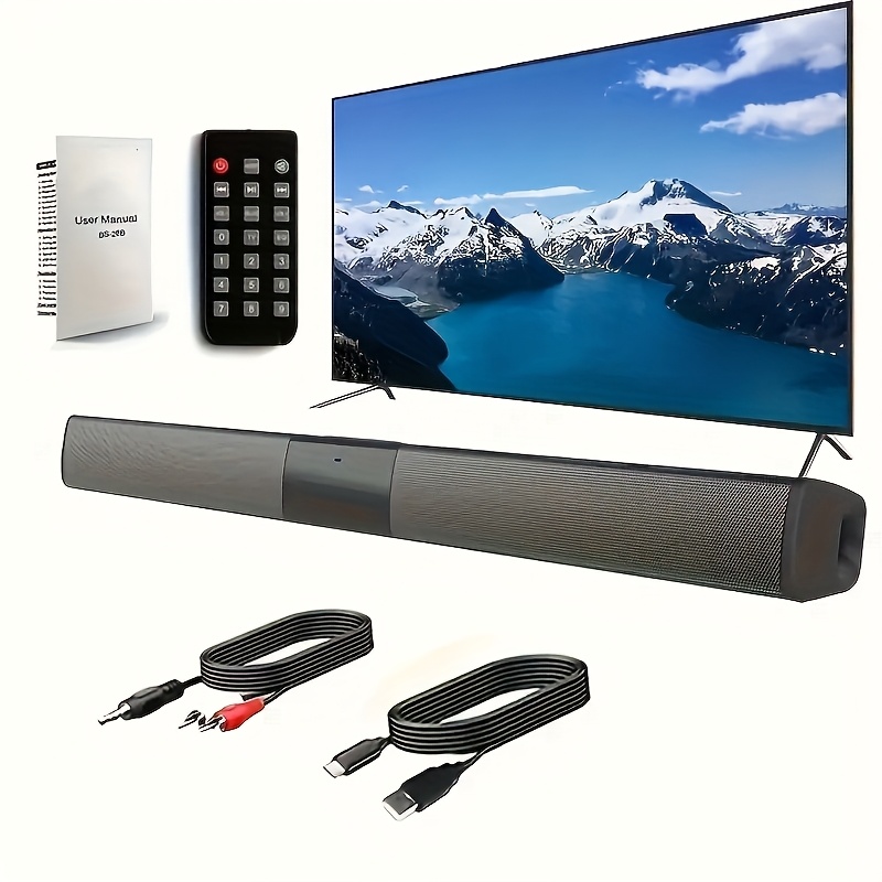 Безжичен съраунд говорител със субуфер – 20W мощност, AUX/TF/FM, за телевизор и домашно кино - Image 5