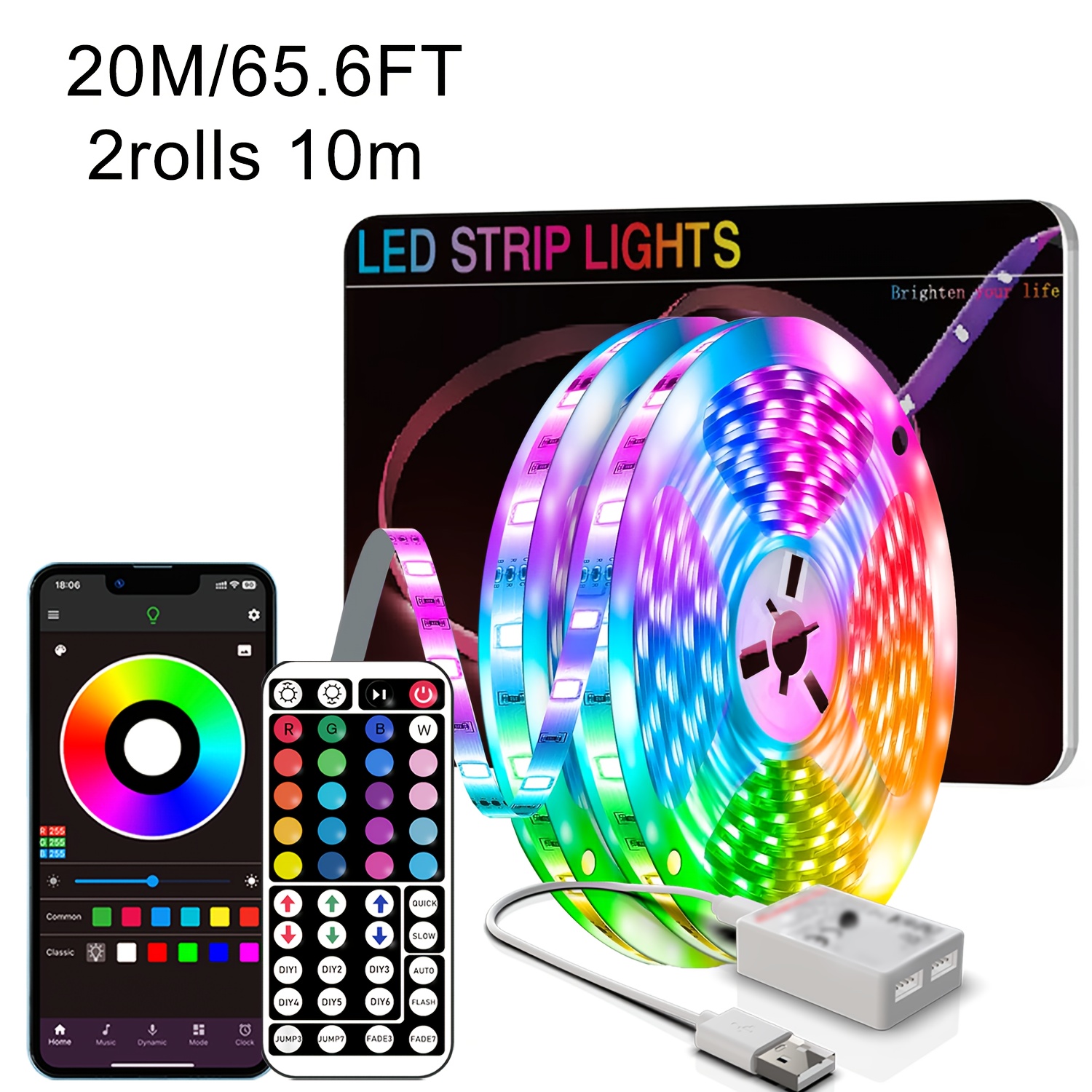 Смарт RGB LED лента NBBUFF – 16 милиона цвята, таймер, сцени и управление чрез приложение - Image 5