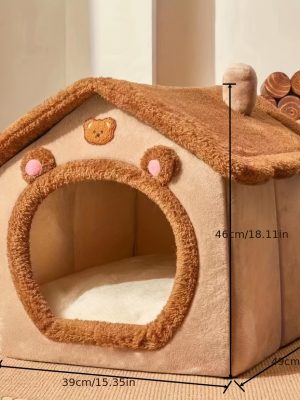 Къщичка за котки и малки кучета – Лесна за почистване, уютна и топла