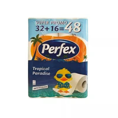 Тоалетна хартия 3-пластова | 32+16 ролки, 100% целулоза Perfex