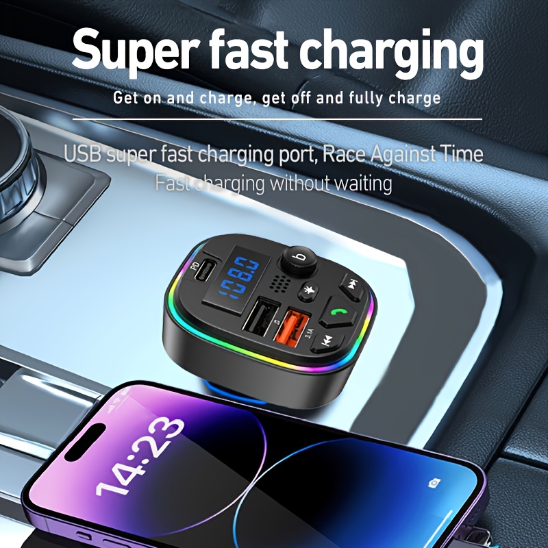 FM Трансмитер с Bluetooth и USB – Авто Зареждане за Телефон и Таблет + Свободни Ръце за Обаждания - Image 2