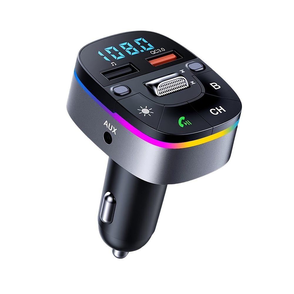 Bluetooth 5.0 FM Трансмитер за Кола – PD 18W Type-C и USB Зареждане - Image 2